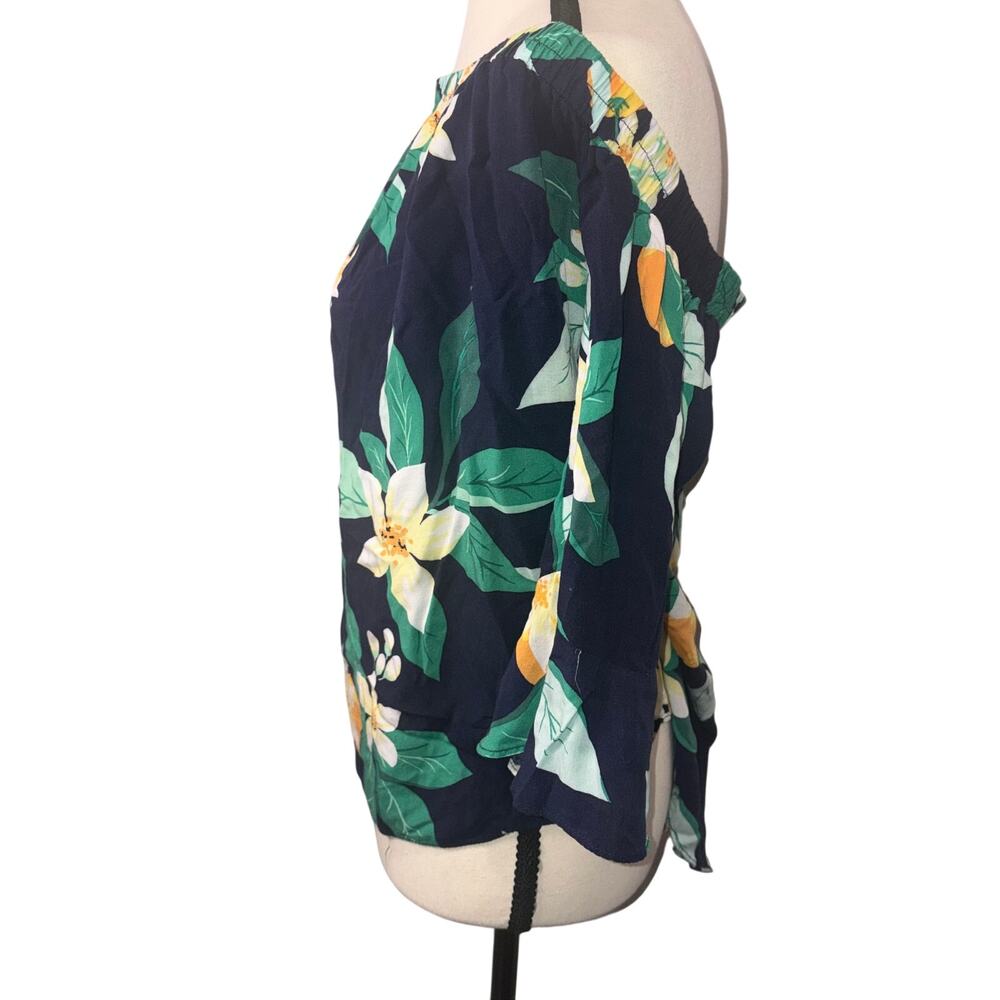 Old Navy Floral Off-the-Shoulder Tropical‎ Summer Boho Blouse M - Picture 3 of 8